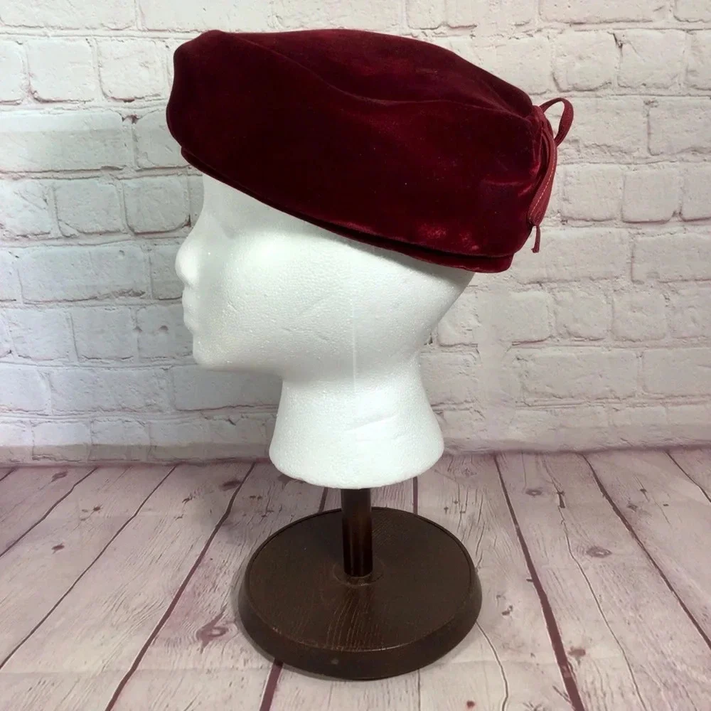 Vintage New York Best & Co. Designed for AMY Burgundy Hat - Picture 4 of 7